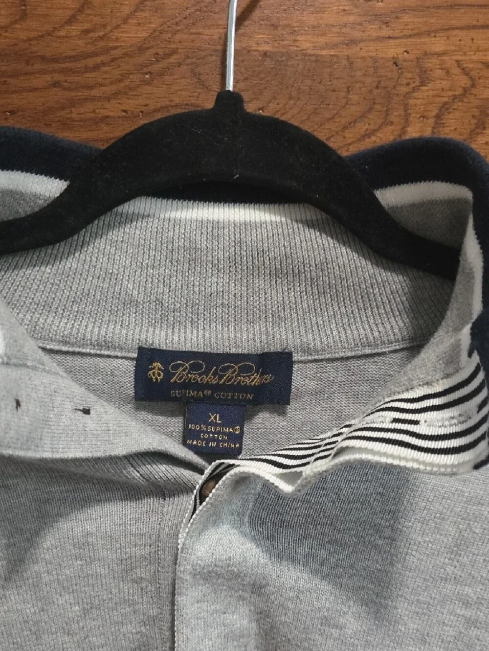 Brooks Brothers Men's Light Gray Zip-Neck Sweater